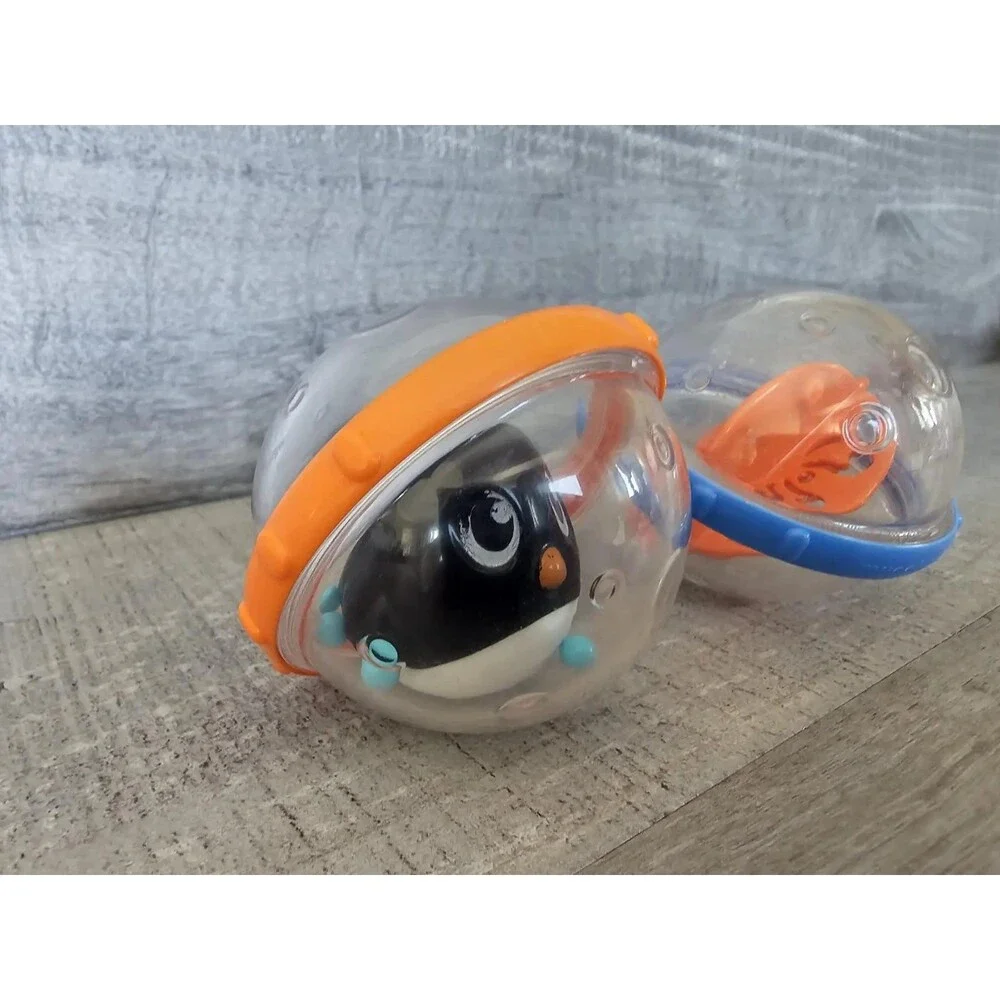 Munchkin Float & Play Bubbles Ball Infant Bath Lot Of 2 Penguin Replacement